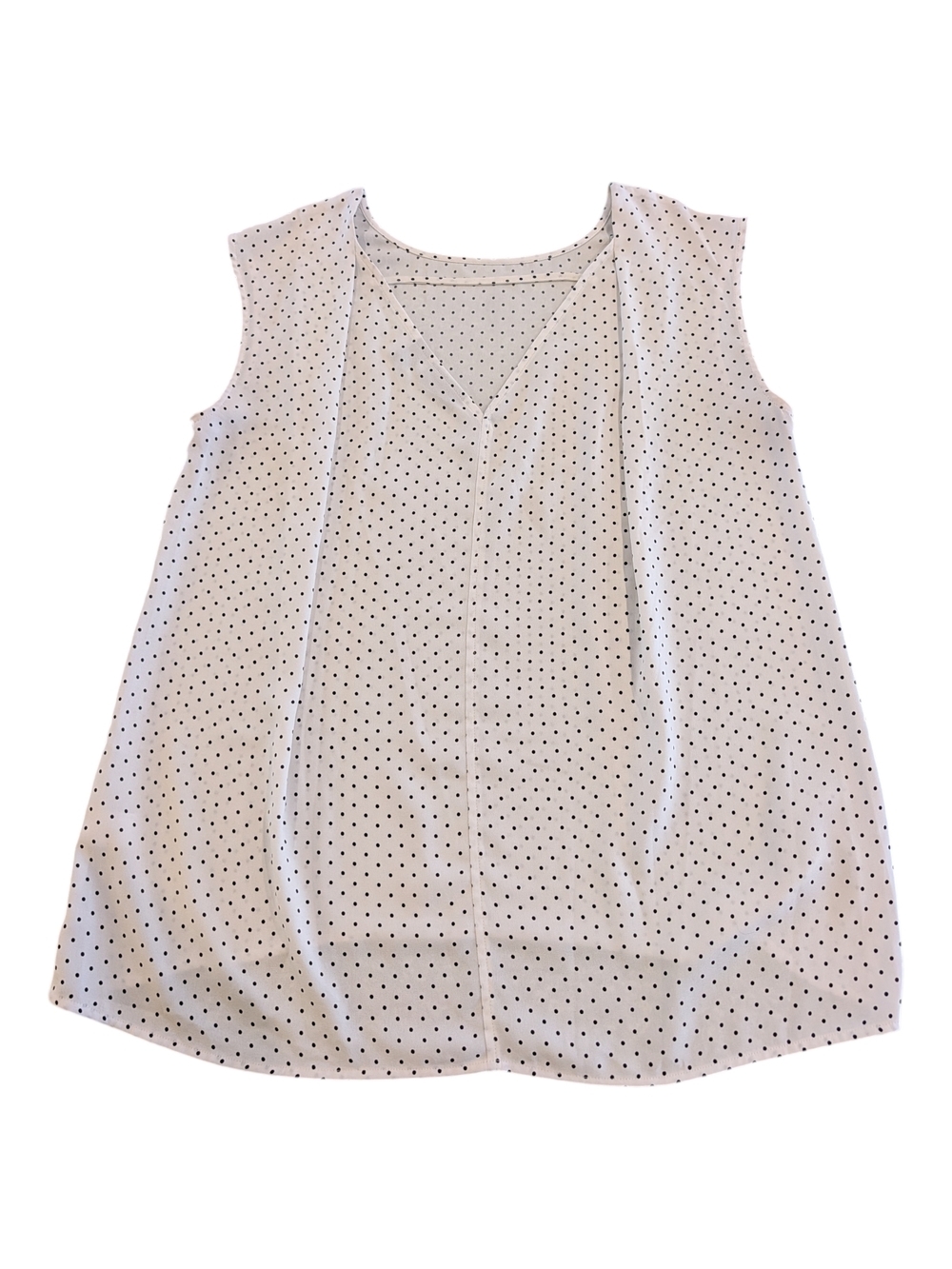 Halogen White Tank Top with Black Polka Dots - Picture 2 of 7